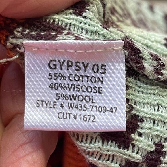 Anthro Gypsy 05 Ovieto Intarsia Knit Shift, Size Small - Picture 3 of 8